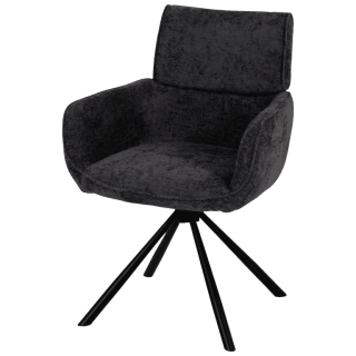 Chaise Denise pivotante anthracite