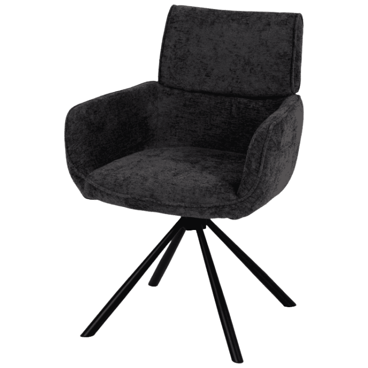 Chaise Denise pivotante anthracite