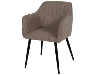 Chaise Rox avec accoudoirs Marron