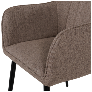 Chaise Rox avec accoudoirs Marron
