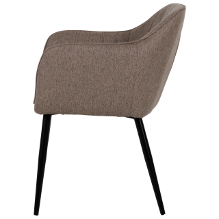 Chaise Rox avec accoudoirs Marron