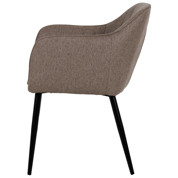 Chaise Rox avec accoudoirs Marron
