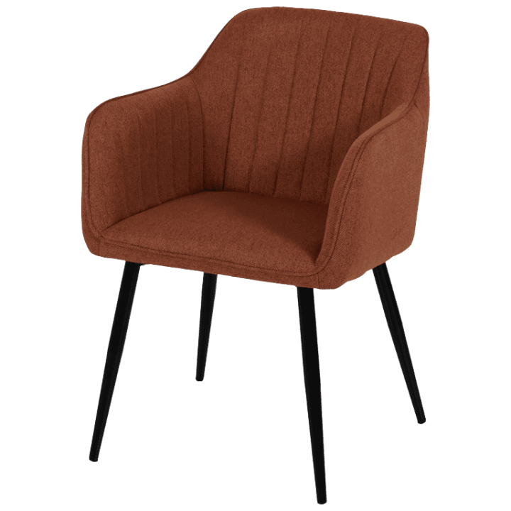 Chaise Rox avec accoudoirs Terracotta