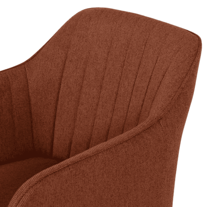 Chaise Rox avec accoudoirs Terracotta