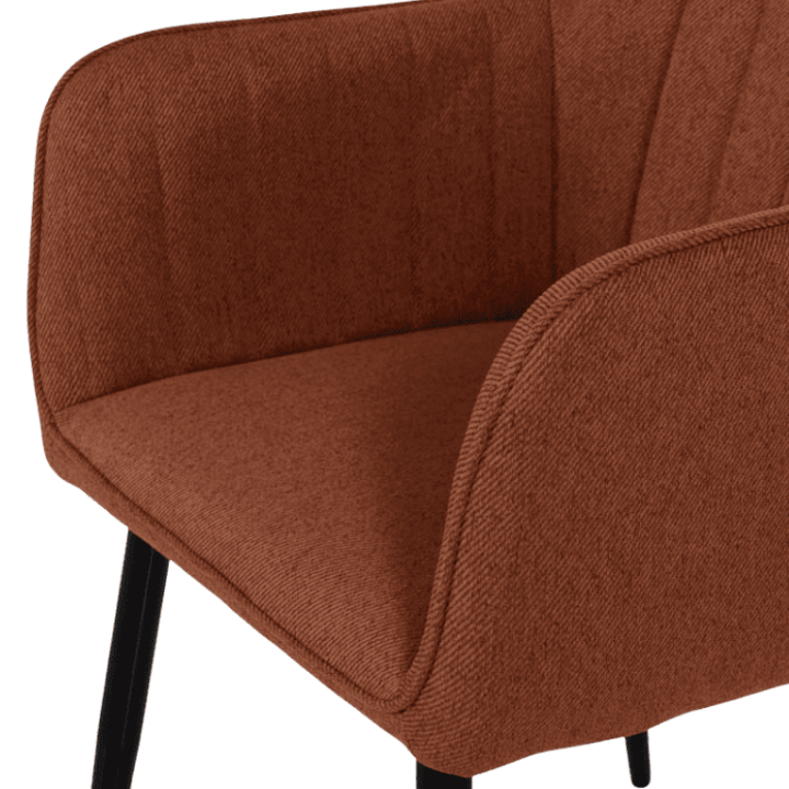 Chaise Rox avec accoudoirs Terracotta