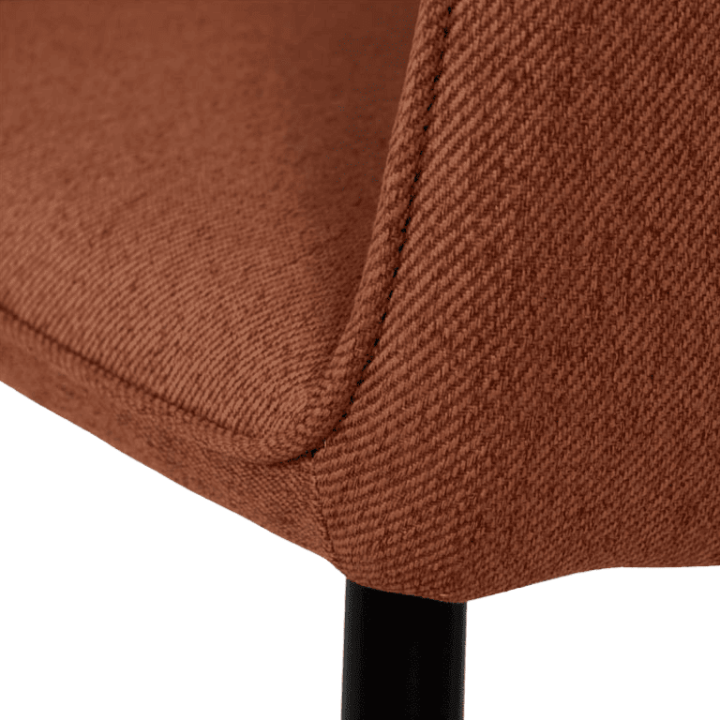 Chaise Rox avec accoudoirs Terracotta