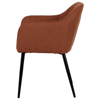 Chaise Rox avec accoudoirs Terracotta