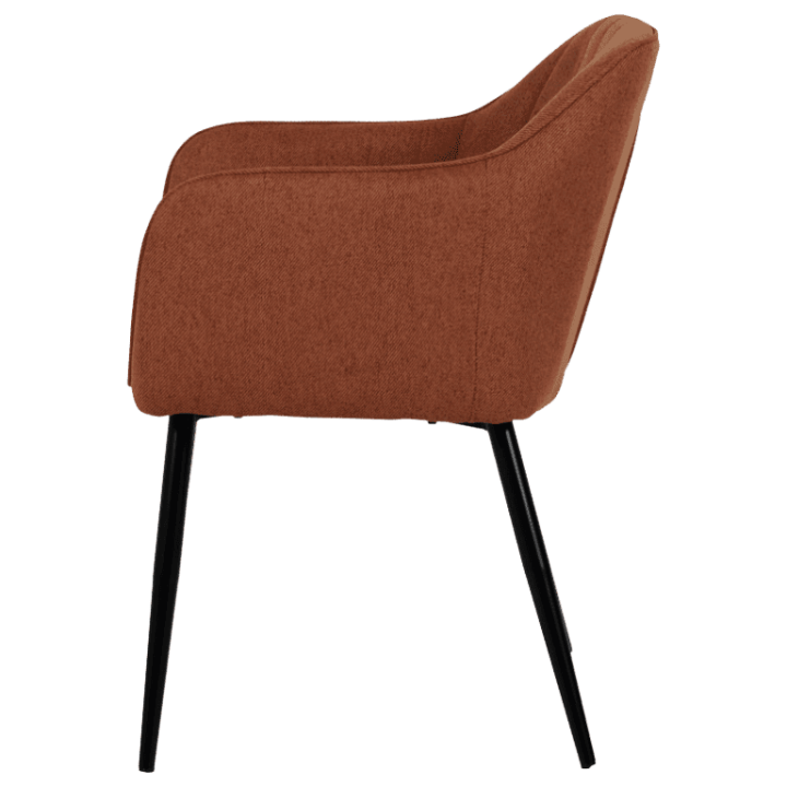 Chaise Rox avec accoudoirs Terracotta