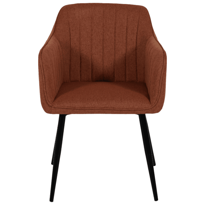 Chaise Rox avec accoudoirs Terracotta