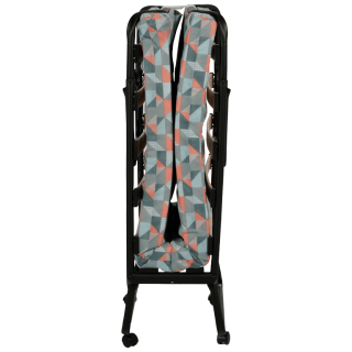 Lit pliant 80 x 190 cm - 12 lattes noir + housse