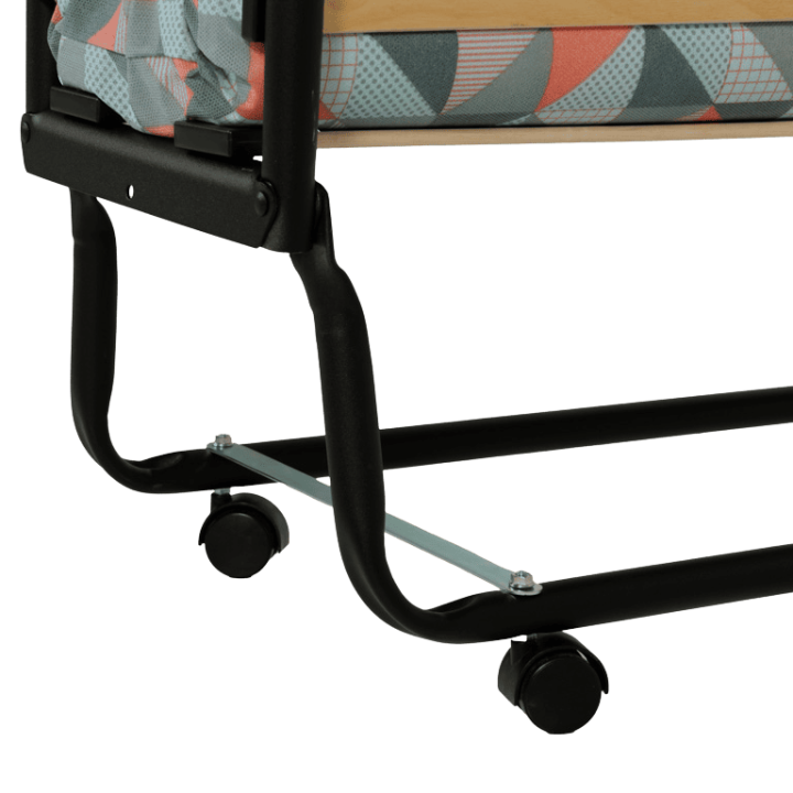 Lit pliant 80 x 190 cm - 12 lattes noir + housse