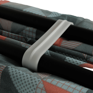 Lit pliant 80 x 190 cm - 12 lattes noir + housse