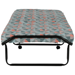 Lit pliant 80 x 190 cm - 12 lattes noir + housse