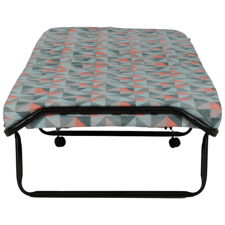 Lit pliant 80 x 190 cm - 12 lattes noir + housse