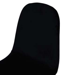 Chaise Mia tissu velours noir