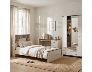 Chambre Arlo junior - Lit 90 -  bureau - armoire 3 portes