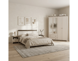 Chambre Arlo 1 - armoire + lit + 2 chevets