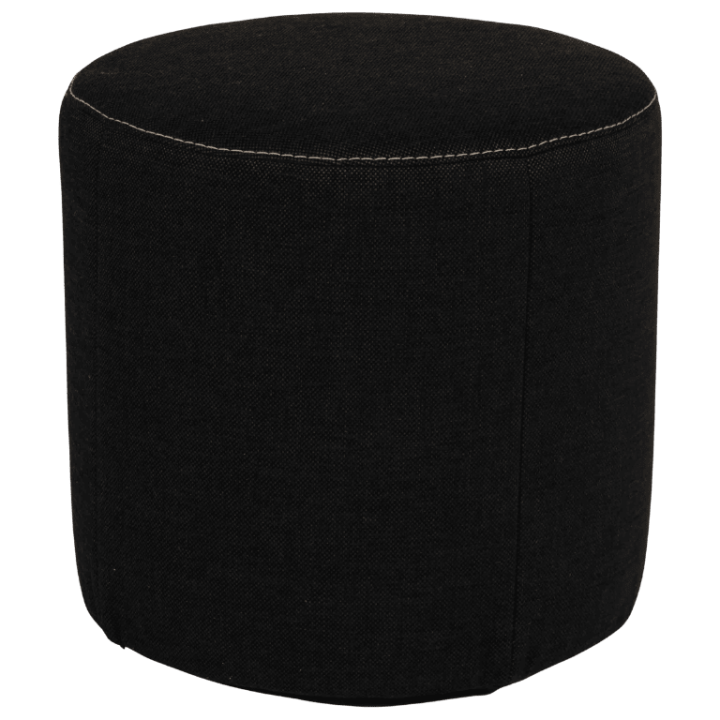 Pouf rond Jacques noir
