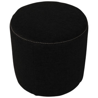 Pouf rond Jacques noir