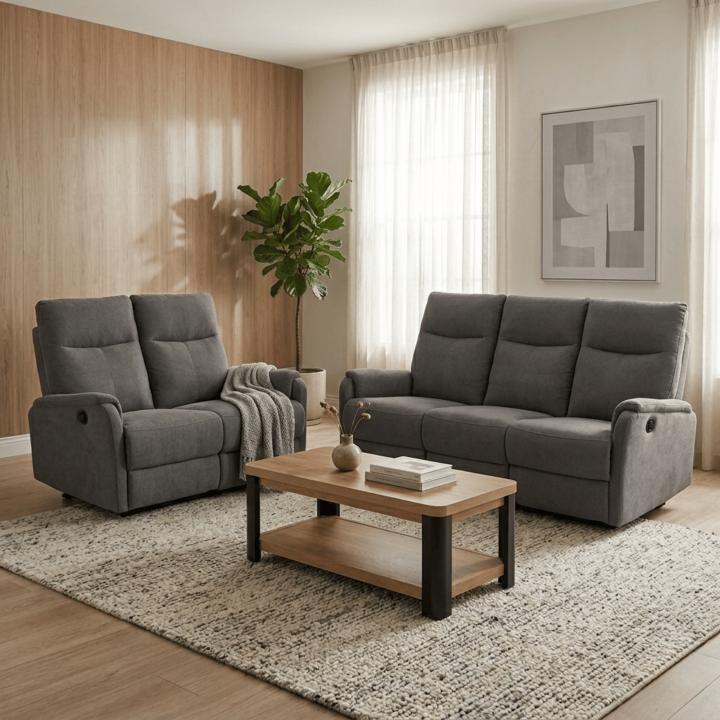 Salon 3 + 2 places Liyo gris