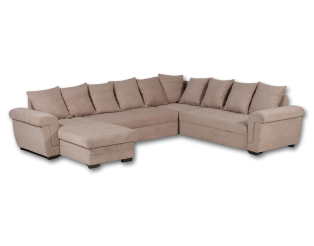 Salon panoramique Latte beige cotelé