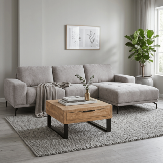 Salon d'angle droit Murcia gris