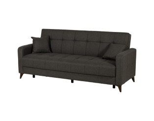 Canapé convertible gris Lamina Sofa tissu gris
