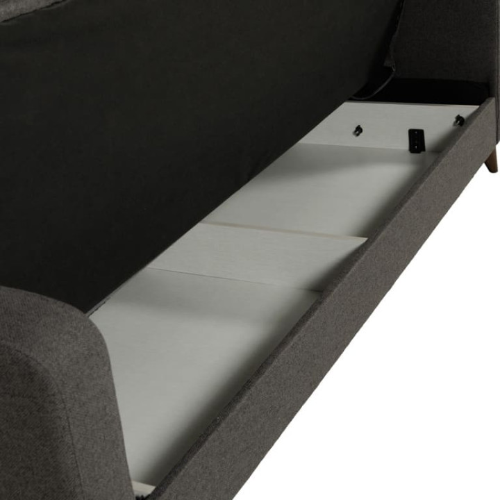 Canapé convertible gris Lamina Sofa tissu gris