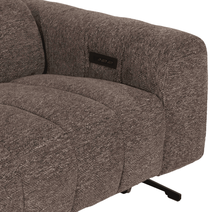 Salon d'angle gauche Willow gris foncé