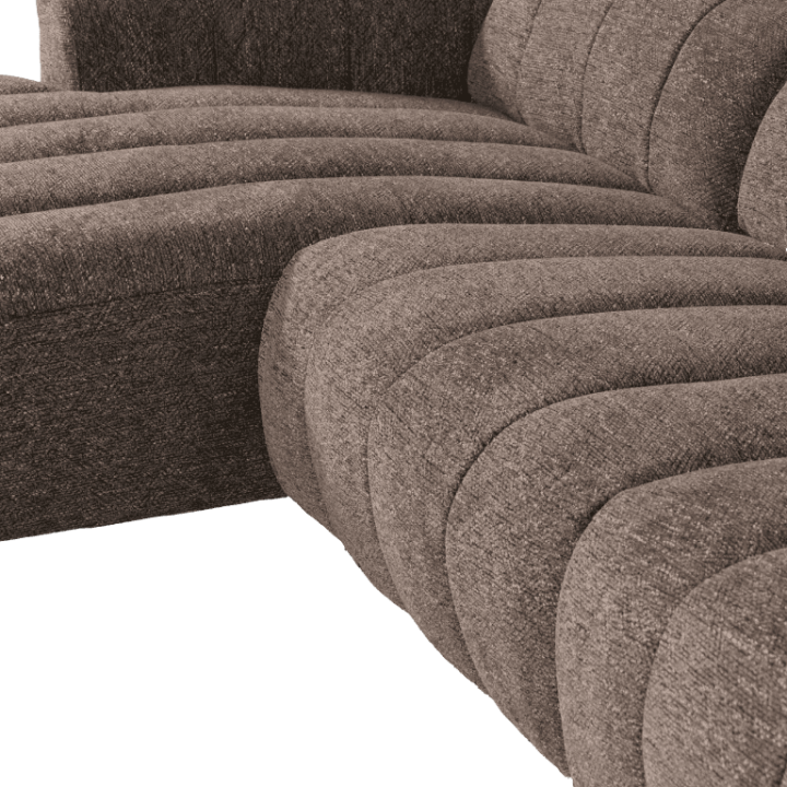 Salon d'angle gauche Willow gris foncé