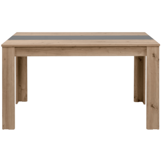 Table bicolore en décor chêne artisan et gris anthracite