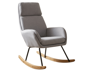 Fauteuil à bascule CH-195139 gris clair
