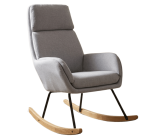 Fauteuil à bascule CH-195139 gris clair