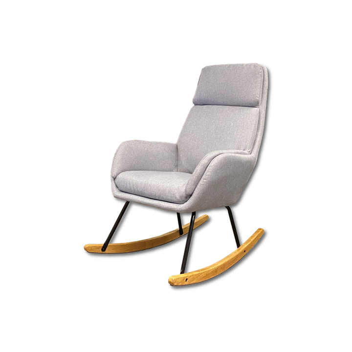 Fauteuil à bascule CH-195139 gris clair