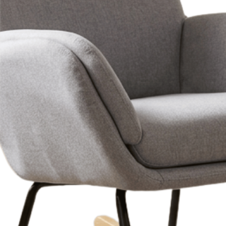 Fauteuil à bascule CH-195139 gris clair