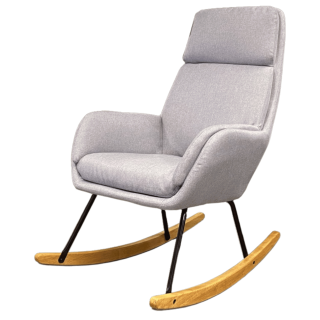 Fauteuil à bascule CH-195139 gris clair