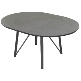 Table ronde avec allonge Wacko 120D EP79 HP06