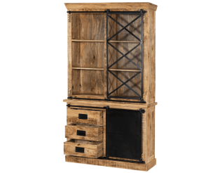 Vitrine Barn 003 bois massif mangue