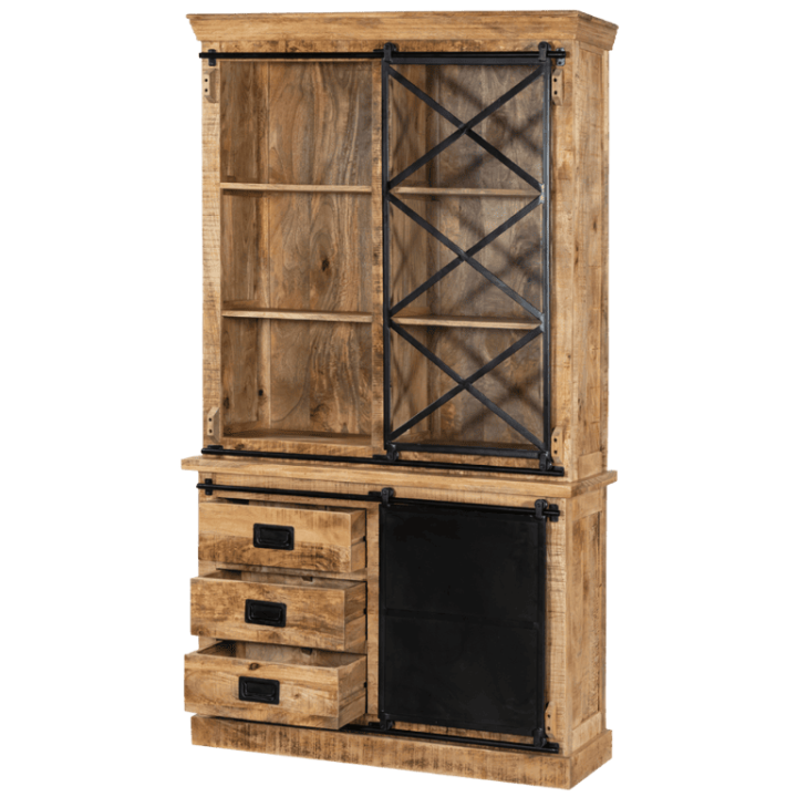 Vitrine Barn 003 bois massif mangue