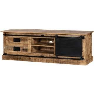 Meuble TV Barn bois mangue/noir