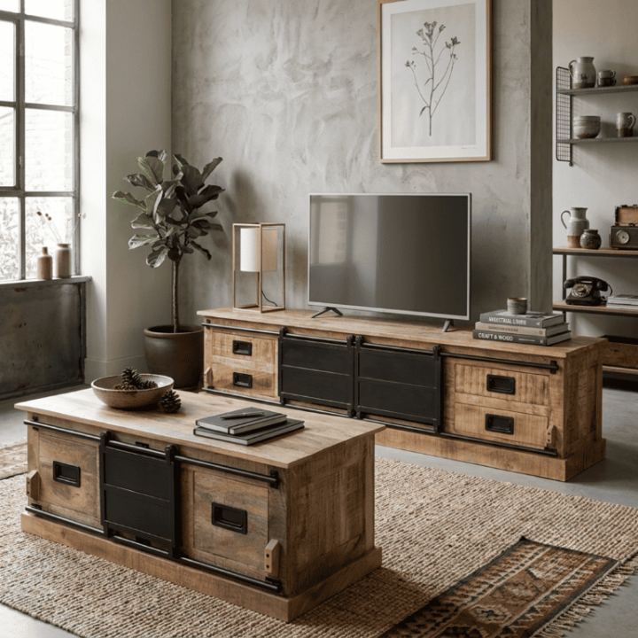 Table de salon Barn bois massif mangue