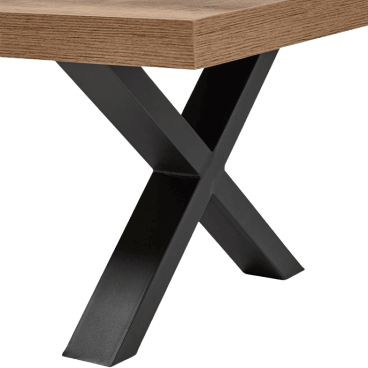 Table de salon Otto pied X scarlet oak
