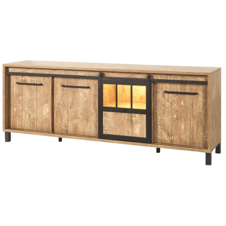 Dressoir Alcatraz orange/noir mat