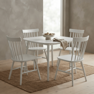 Table carrée Tony blanche