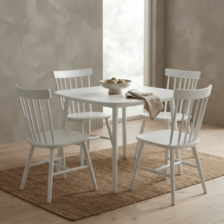 Table carrée Tony blanche