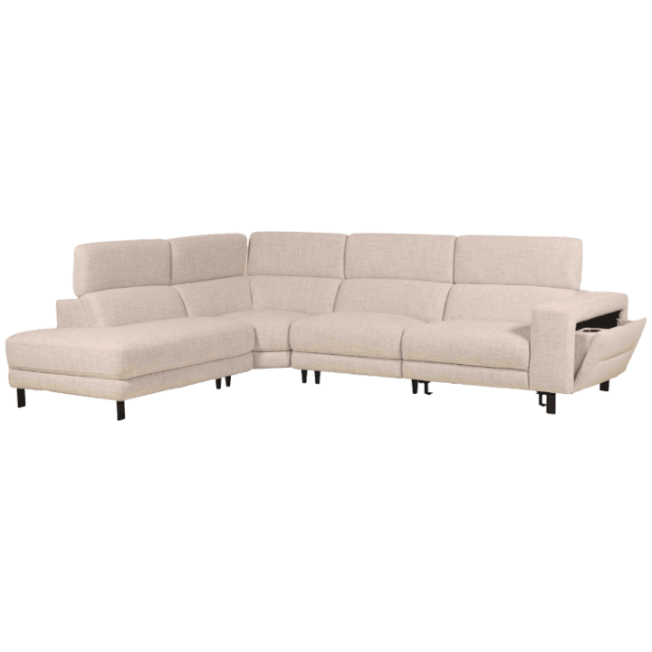 Salon d'angle avec chaise longue à gauche KM.6830