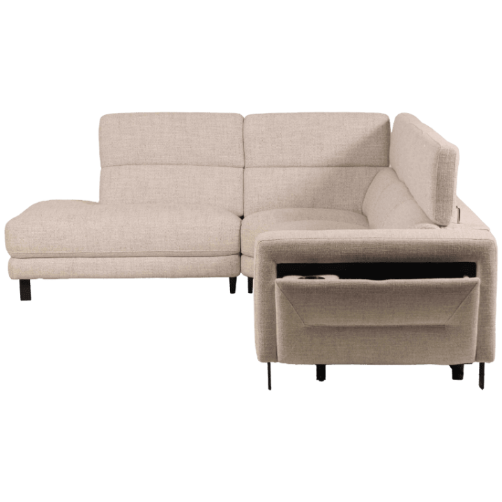 Salon d'angle avec chaise longue à gauche KM.6830