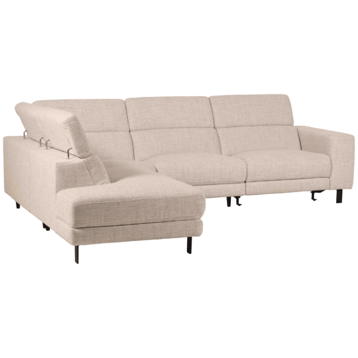 Salon d'angle avec chaise longue à gauche KM.6830