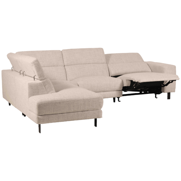 Salon d'angle avec chaise longue à gauche KM.6830