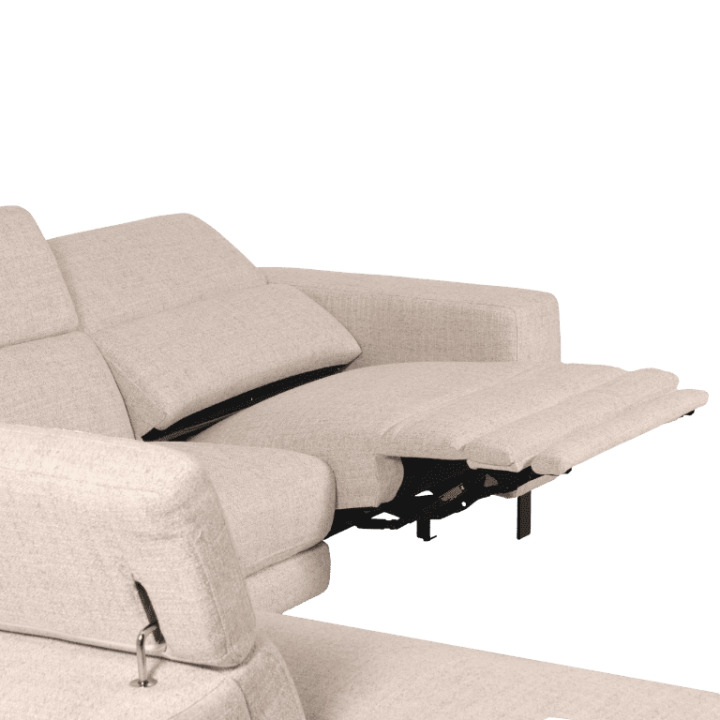 Salon d'angle avec chaise longue à gauche KM.6830
